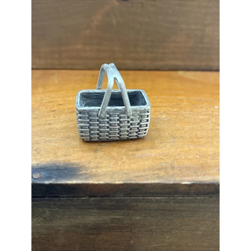 Longaberger Pewter Miniature Market Basket